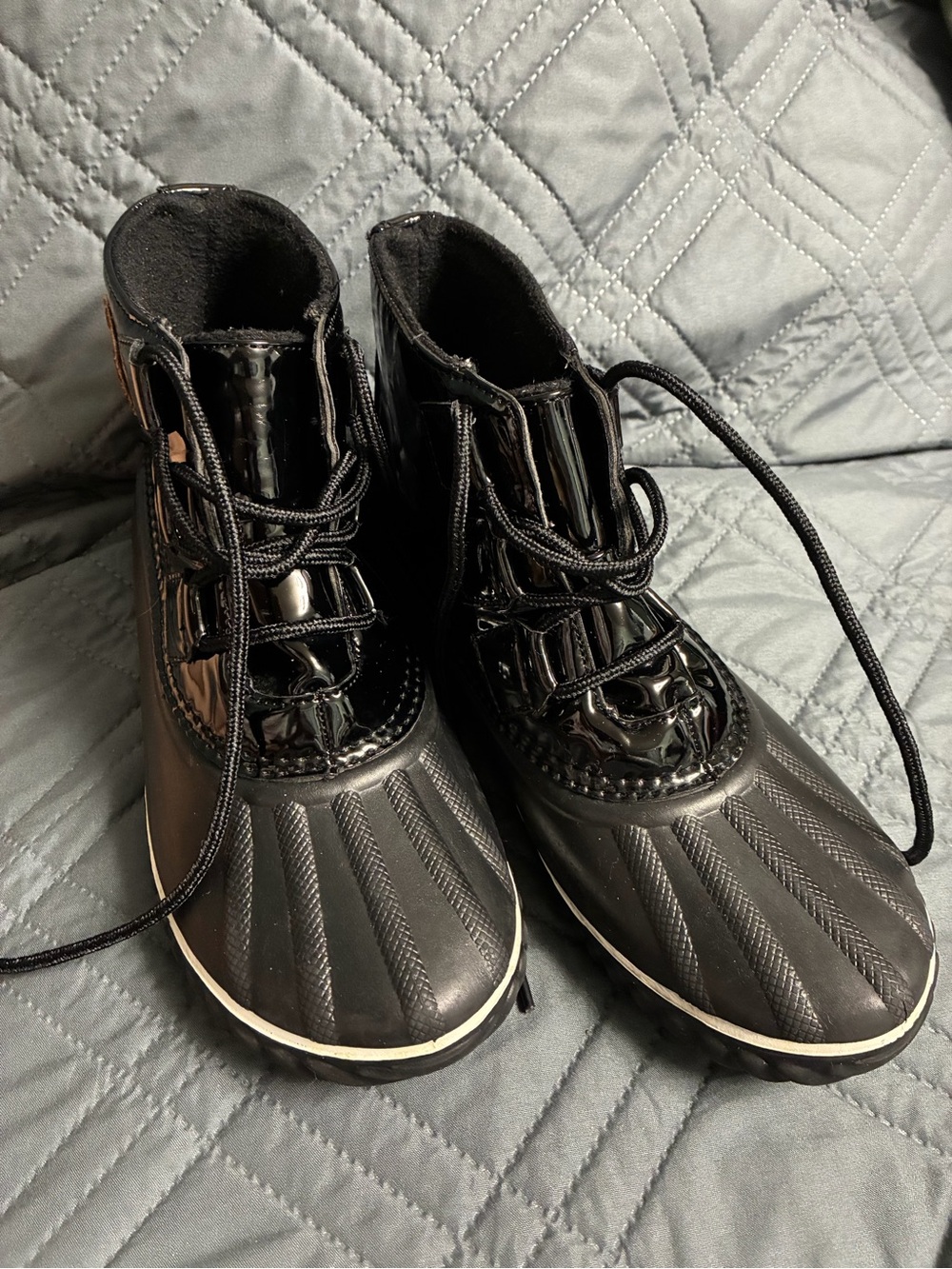 London Fog Lace-Up Duck Boots